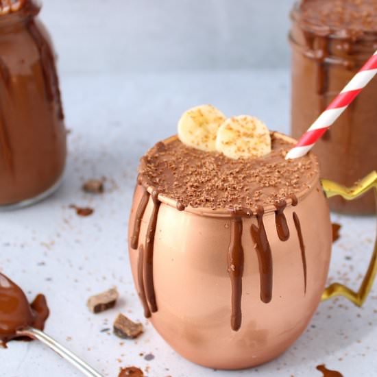 Chocolate banana milkshake