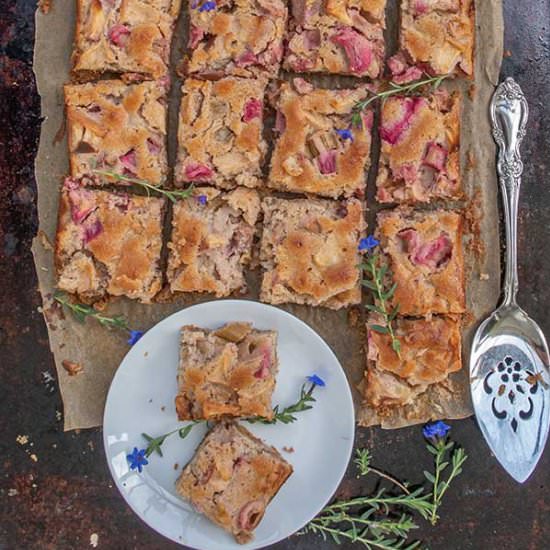 GF Rhubarb Apple Coffee Cake
