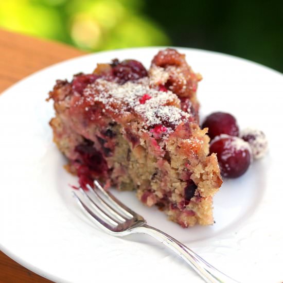 Cranberry Ribbon Snacking Cake