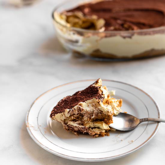 Easy egg free alcohol free tiramisu