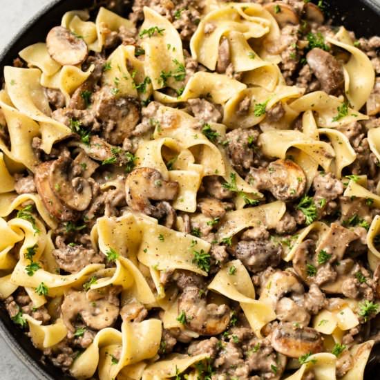 ground beef stroganoff