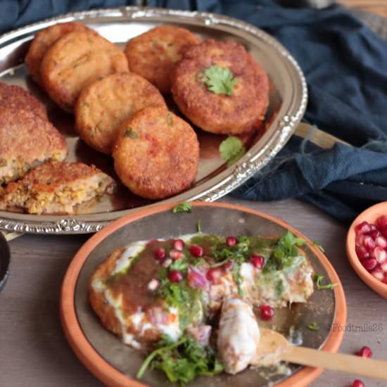 Moong Dal Stuffed Aloo Tikki