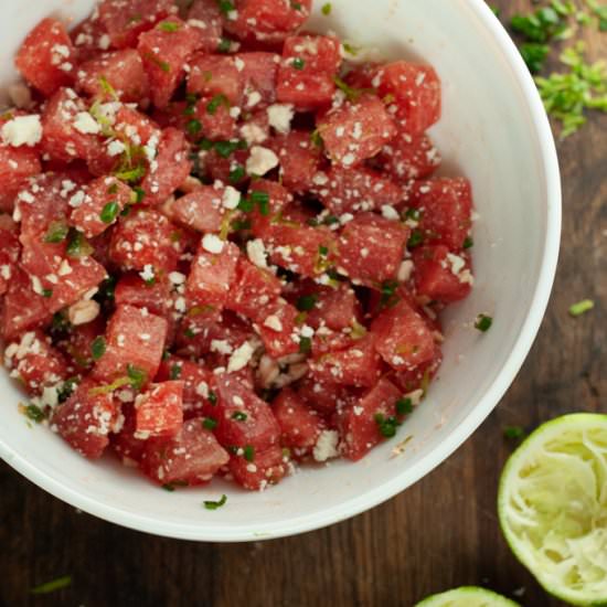 Spicy Watermelon Feta Salad