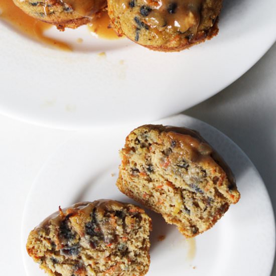 Paleo Rainbow Carrot Almond Muffins