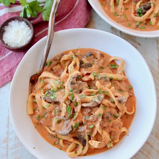 Creamy Mushroom Boscaiola Sauce