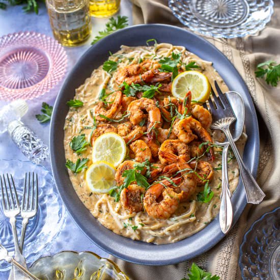 Cajun Pasta with Blackened Shrimp