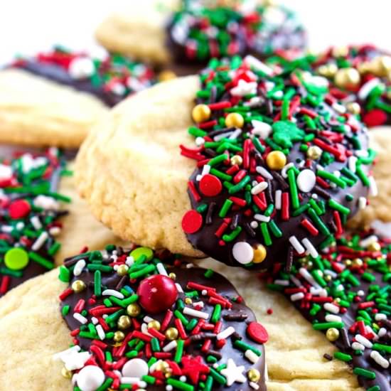 Chocolate Dipped Sugar Cookies