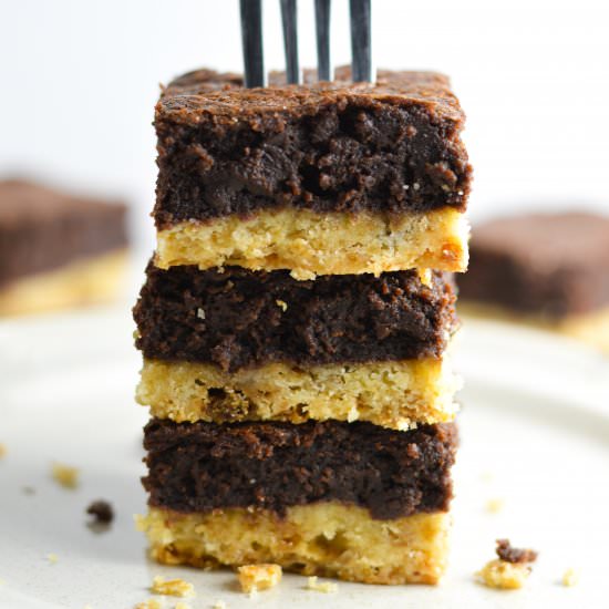 Nutella Shortbread Brownies
