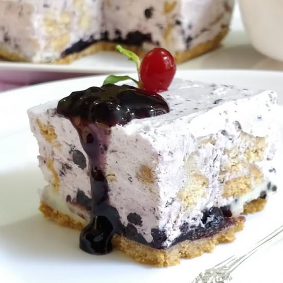 No-Bake Blueberry Mousse Cake