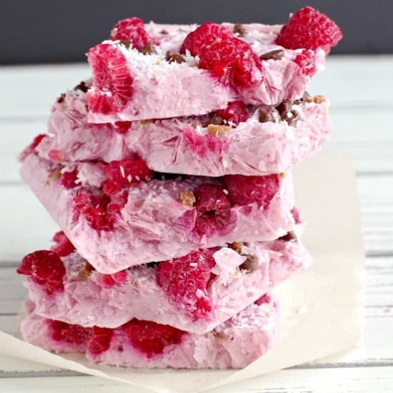 Raspberry Bliss Frozen Yogurt Bark