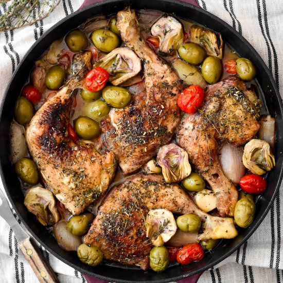 Chicken Provençal with Olives