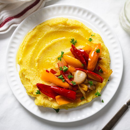 Polenta with Onions and Peppers