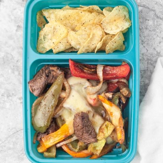 Sheet Pan Philly Cheese Steak