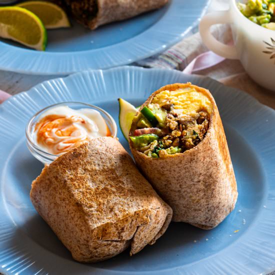 Vegetarian Breakfast Burritos