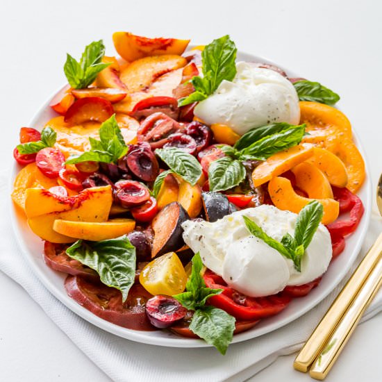 Stone Fruit Caprese Salad