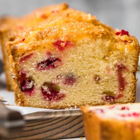 glazed lemon cranberry bread!