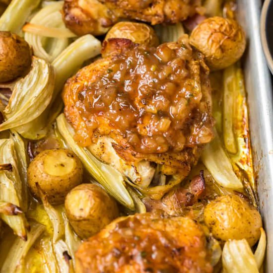 roast chicken and potatoes!