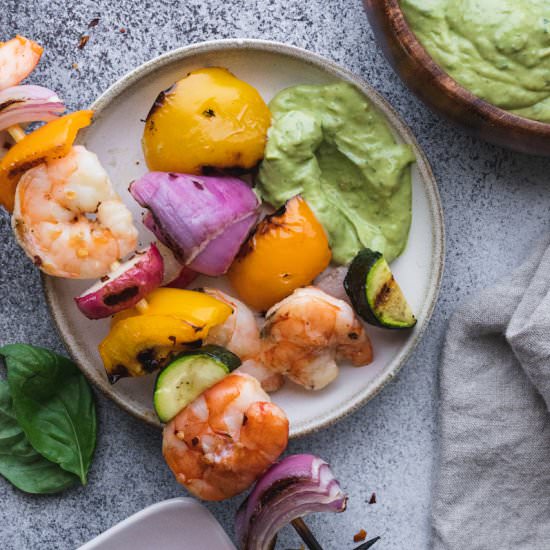 Low-carb Grilled Shrimp Skewers
