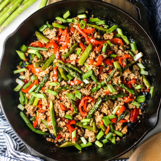 One-Pan Turkey Asparagus Stir-Fry