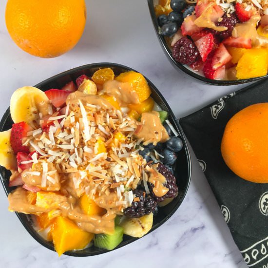 Banana Split Fruit and Yogurt Bowls