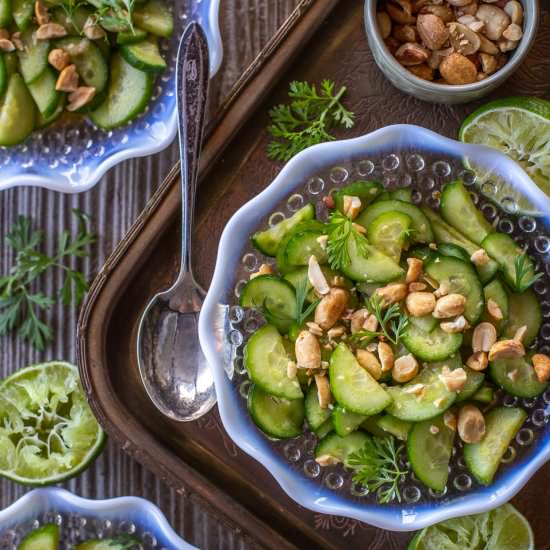 Cucumber Salad with Roasted Peanuts