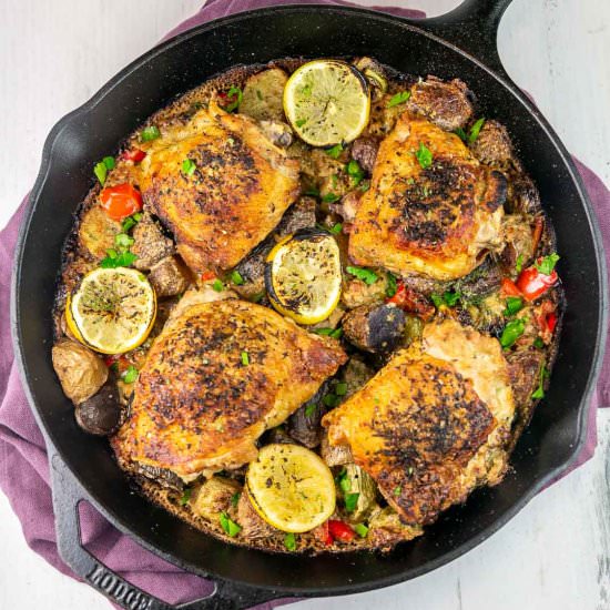 One Pan Tahini Chicken