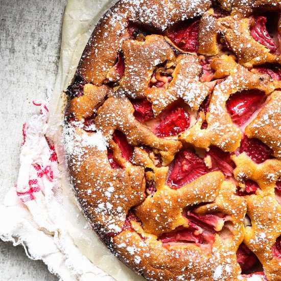 Strawberry ricotta cake