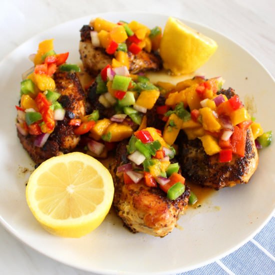 Chicken Topped with Mango Salsa
