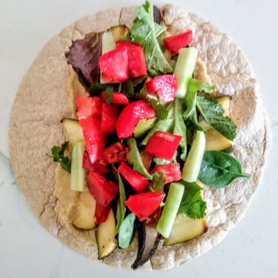 Grilled Veggie Hummus Wrap