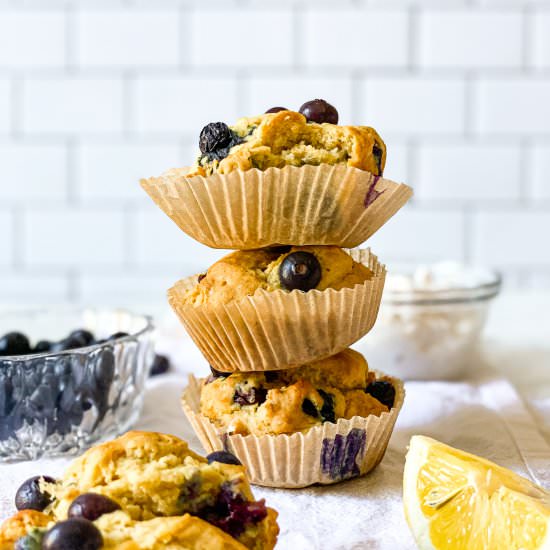 Gluten-Free Lemon Blueberry Muffins