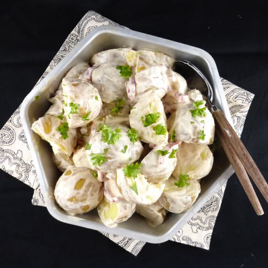 Spicy Greek Yoghurt Potato Salad