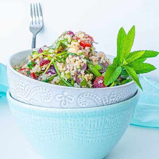 Sweet Summer Quinoa Arugula Salad