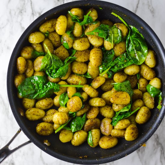 3 Ingredient Pesto Gnocchi
