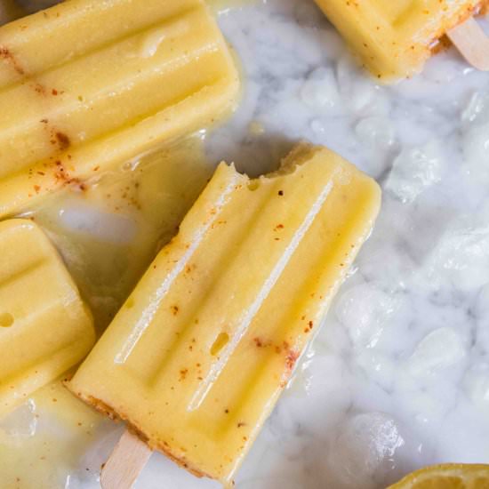 Healthy pineapple Tajin popsicle