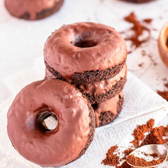 Vegan Keto Coffee Cocoa Doughnuts