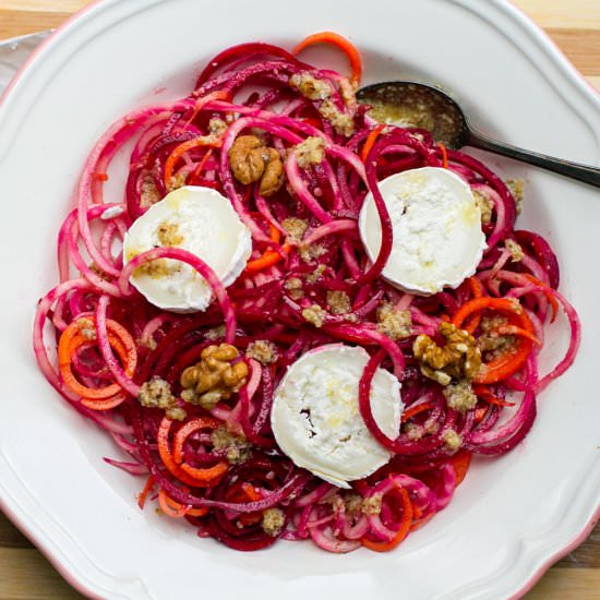 Raw Beet & Goats Cheese Salad