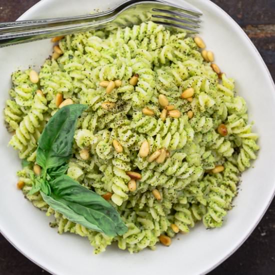 Lemon Broccoli Pesto Pasta
