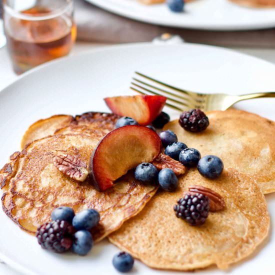 Overnight banana spelt pancake