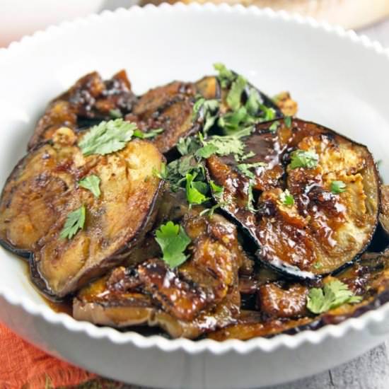 Honey Glazed Moroccan Eggplant