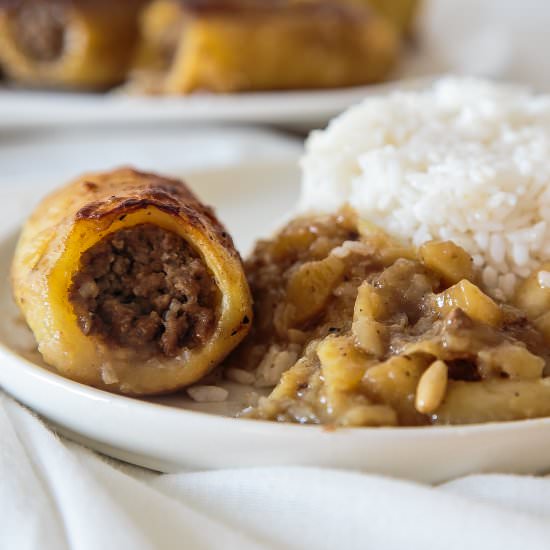 Roasted Potato Stuffed with Meat