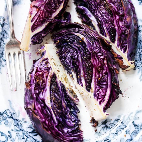 Roasted Red Cabbage Wedges