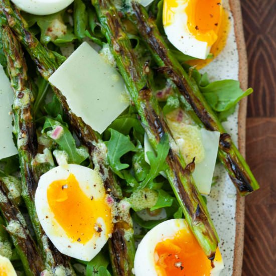 Charred Asparagus Salad with Egg