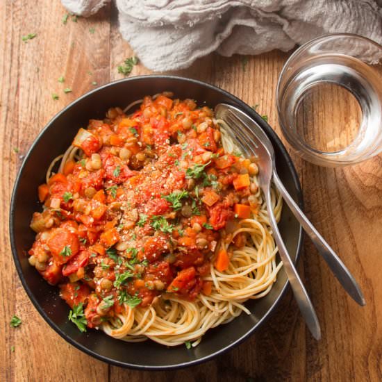 Lentil Bolognese