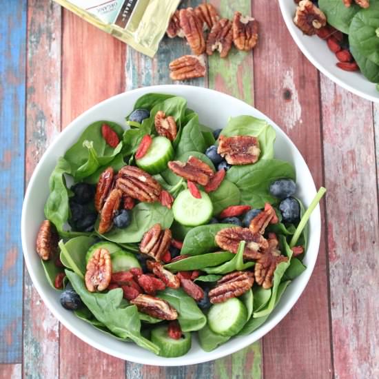 Candied Pecan Spinach Salad