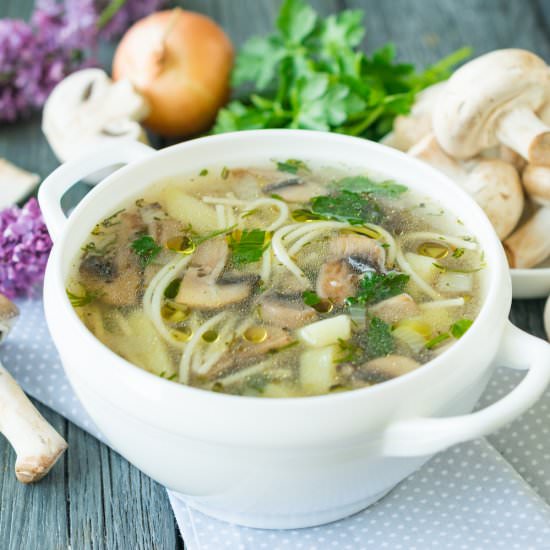 Mushroom Noodle Soup