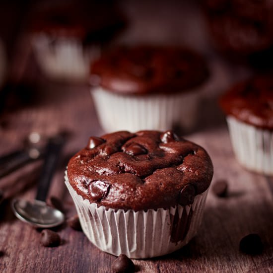 Chocolate banan Protein Muffins