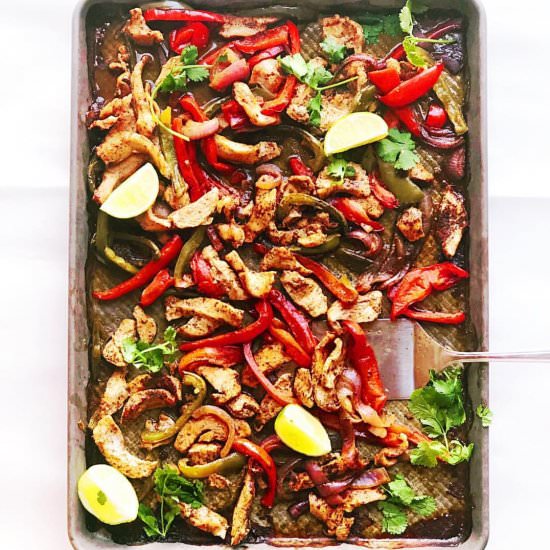 Easy Sheet Pan Chicken Fajitas