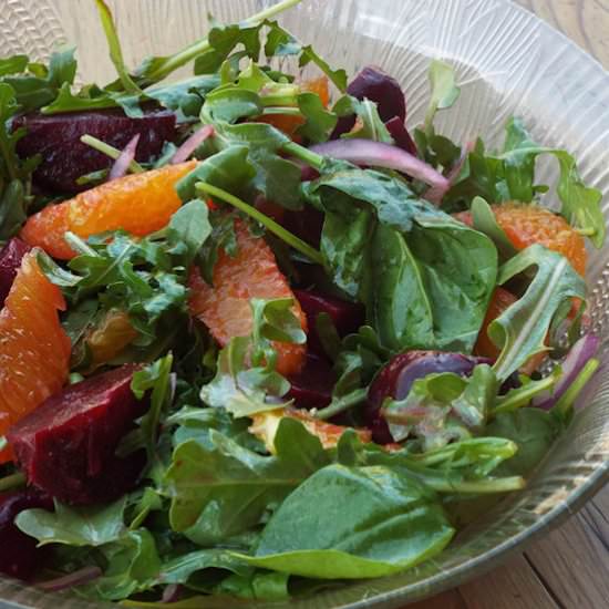 Beet Salad with Oranges and Arugula