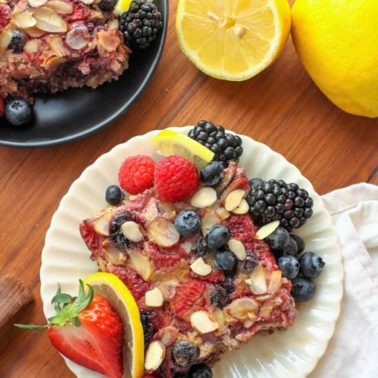 Berry Lemon Quinoa Breakfast Bake