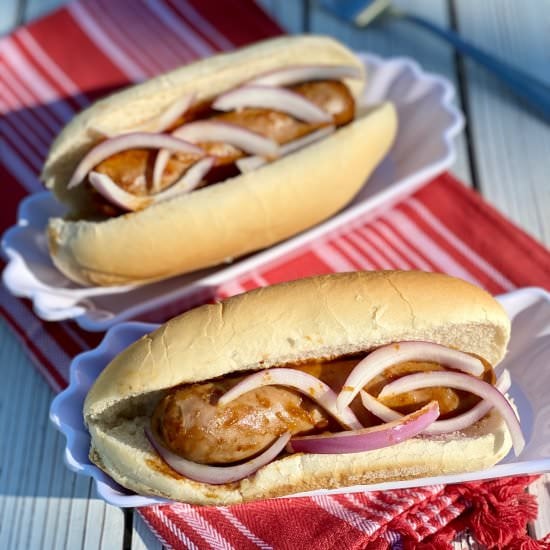 Slow-Cooker Root Beer Brats